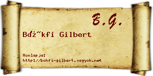 Bökfi Gilbert névjegykártya